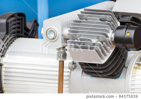 Detail and part of engine in vehicle, tractor or other industrial machine. Transportation Detail and part of engine in vehicle, tractor or other industrial machine. Transportation 84375839