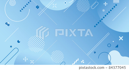 Joyful background material studded with shapes 84377045