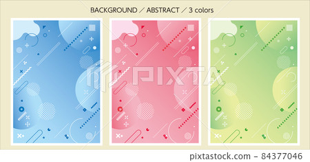 Background material set of fun images with geometric patterns flying around Background material set of fun images with geometric patterns flying around 84377046