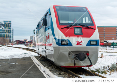narrow-gauge diesel locomotive TU10 "Kolibri" on the children's railway in Yekaterinburg, Russia narrow-gauge diesel locomotive TU10 "Kolibri" on the children's railway in Yekaterinburg, Russia 84377072