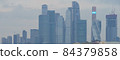 Cityscape in autumn day.Modern MIBC (Moscow International Business Center). High angle view Beautiful panorama. Urban skyline 84379858