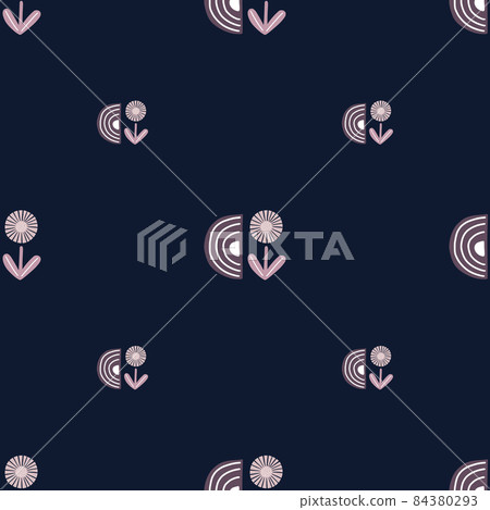 Seamless pattern abstract flowers on black background. Minimalist pink textured of plants for textile design. Seamless pattern abstract flowers on black background. Minimalist pink textured of plants for textile design. 84380293