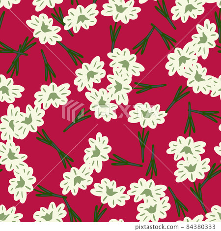 Seamless pattern with hand drawing wild flowers on pink background. Vector floral template in doodle style. Gentle summer botanical texture. Seamless pattern with hand drawing wild flowers on pink background. Vector floral template in doodle style. Gentle summer botanical texture. 84380333