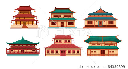 Traditional chinese buildings, asian architecture chinatown. China townscape with pagoda, temple, house. China town city landmarks landscape, Japan building architecture palace pagoda Traditional chinese buildings, asian architecture chinatown. China townscape with pagoda, temple, house. China town city landmarks landscape, Japan building architecture palace pagoda 84380899