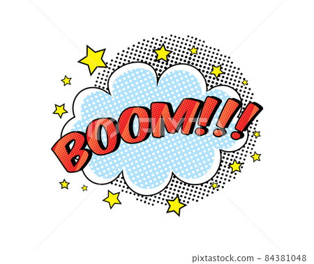 Comic speech bubble. Speech clouds with quotes, exclamations, surprise, admiration, anger, sound effects pop art. Vector pattern with comic speech bubble, boom, burst clouds. Comic speech bubble. Speech clouds with quotes, exclamations, surprise, admiration, anger, sound effects pop art. Vector pattern with comic speech bubble, boom, burst clouds. 84381048