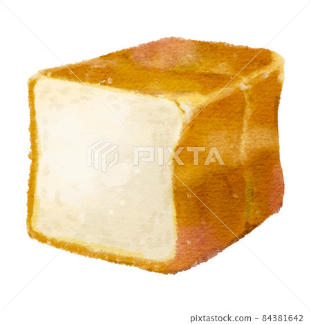 Watercolor style illustration of a loaf of bread that looks delicious Watercolor style illustration of a loaf of bread that looks delicious 84381642