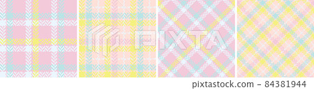 Check plaid seamless pattern set. 84381944