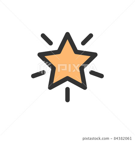shining star icon. Stock vector illustration isolated on white background shining star icon. Stock vector illustration isolated on white background 84382061