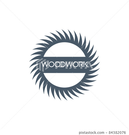 sawmill icon, woodwork logo design. Stock vector illustration isolated on white background 84382076