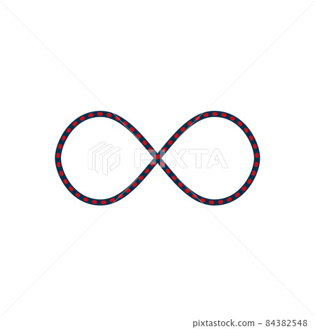 infinity symbol, simple icon dashed line....-插圖素材 [84382548] - PIXTA圖庫