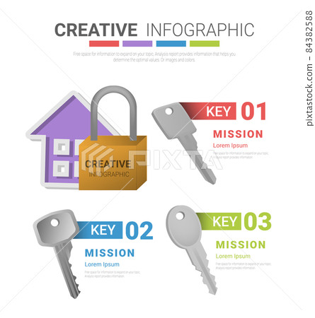 Key to success flat design concept for... - Stock Illustration ...
