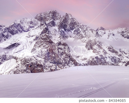 Courmayeur ski resort, Italy Val d'Aosta 84384085