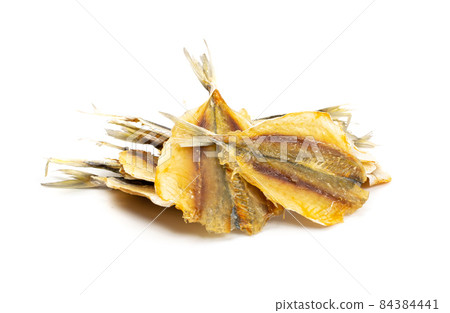 Dried Fish Isolated, Dry Salted Seafood Snack, Stockfish, Beer Snacks Dried Fish Isolated, Dry Salted Seafood Snack, Stockfish, Beer Snacks 84384441