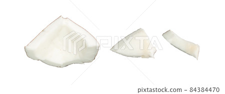 Coconut Pieces Isolated, Fresh Brown Cocos, Coco Nut Coconut Pieces Isolated, Fresh Brown Cocos, Coco Nut 84384470