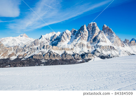 Dolomities winter mountains ski resort Dolomities winter mountains ski resort 84384509