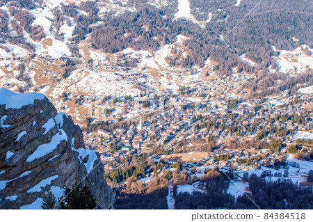 Cortina d'Ampezzo winter town view 84384518