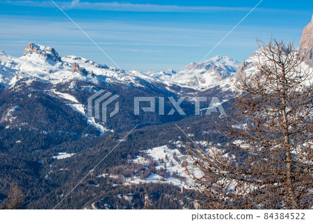 Dolomities winter mountains ski resort 84384522