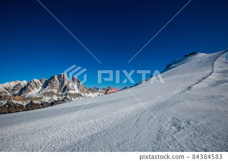 Dolomities winter mountains ski resort 84384583