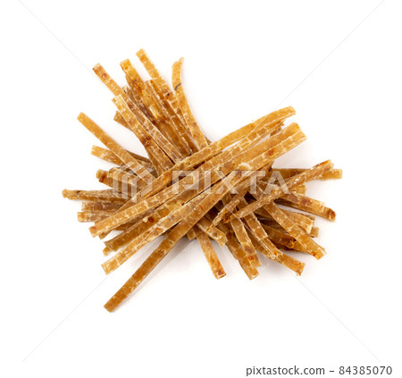 Dried Fish Isolated, Dry Salted Seafood Snack, Stockfish, Beer Snacks 84385070