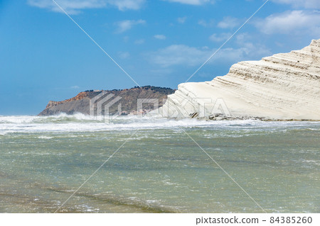 rocky white cliffs Stair of the Turks or Scala dei Turchi, Realmonte, Sicily 84385260