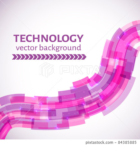 Pink and purple technology abstract background. Business background. Easy to edit design template for your artworks. Vector illustration. 84385885