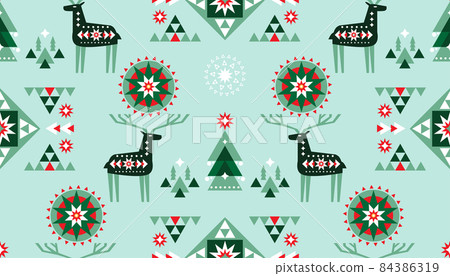 Christmas nordic deer pattern 2 84386319