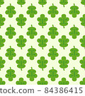 Flat vector background with oak leaves on light green background. Seamless summer pattern design for wallpapers, fabric, apparel and home decor 84386415