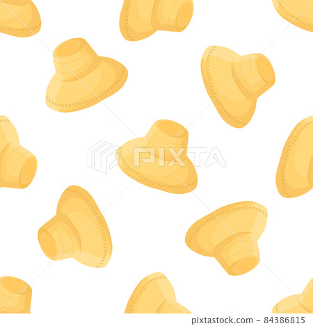 Illustration on theme colored pattern hats straw Illustration on theme colored pattern hats straw 84386815