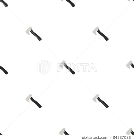 Illustration on theme pattern steel axes with wooden handle 84387088