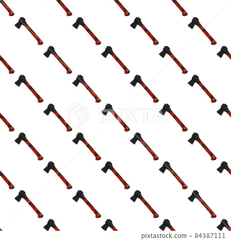Illustration on theme pattern steel axes with wooden handle Illustration on theme pattern steel axes with wooden handle 84387111