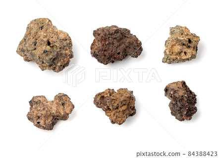 Volcano Stone Isolated, Grey and Brown Volcanic Pumice Volcano Stone Isolated, Grey and Brown Volcanic Pumice 84388423