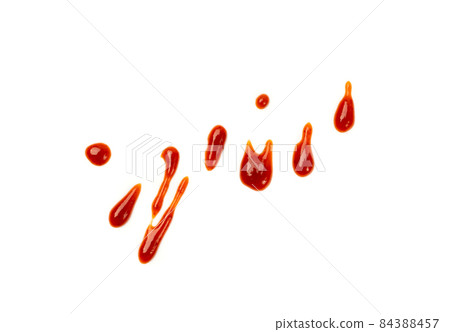 Sriracha Drops Isolated, Hot Spicy Sauce Splash, Ketchup Blobs Sriracha Drops Isolated, Hot Spicy Sauce Splash, Ketchup Blobs 84388457