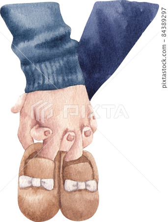 Newborn baby and decor watercolor clipart png Newborn baby and decor watercolor clipart png 84389297