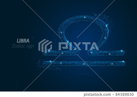 Abstract futuristic image of libra zodiac sign.... - Stock Illustration ...