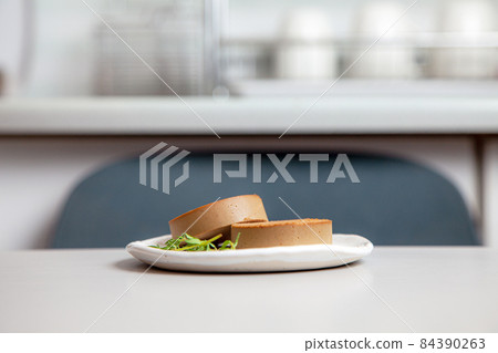 plate of liver pate sausage plate of liver pate sausage 84390263