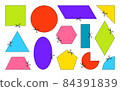 Geometric form border thin dotted line cut out set 84391839