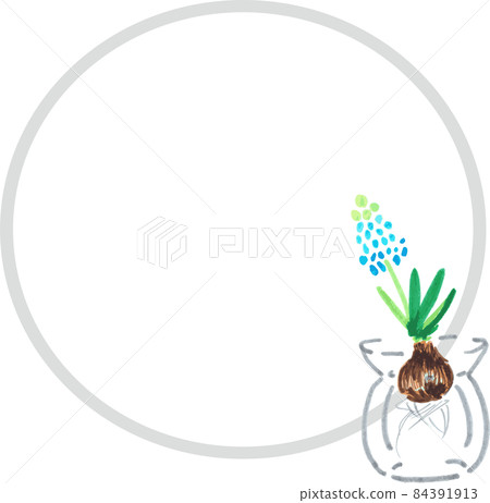 簡單手繪穆斯卡里圖框 84391913