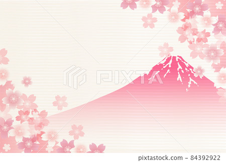 Mt. Fuji Sakura Japanese pattern background Mt. Fuji Sakura Japanese pattern background 84392922