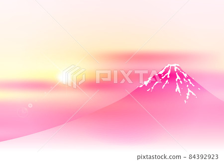 Fuji sunrise scenery background Fuji sunrise scenery background 84392923