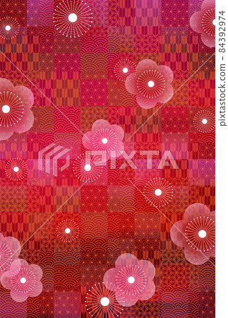 Plum spring Japanese pattern background Plum spring Japanese pattern background 84392974