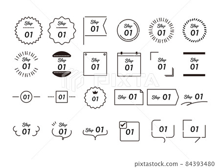 Simple number frameset 1 - Stock Illustration [84393480] - PIXTA
