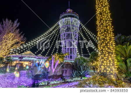 "Enoshima" Sea Candle Illuminated Fujisawa City, Kanagawa Prefecture 84393850