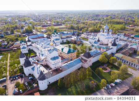 View from drone of Rostov Kremlin 84394031