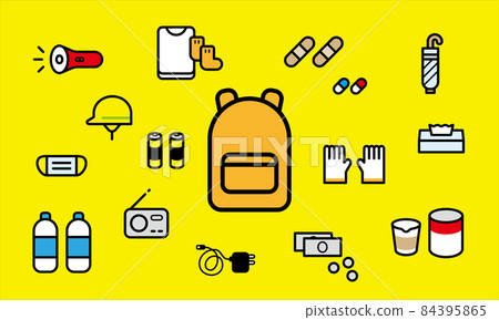 Disaster prevention goods icon Disaster prevention goods icon 84395865
