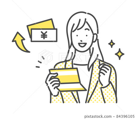 A woman who is pleased with the salary increase A woman who is pleased with the salary increase 84396105