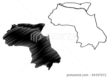 Itabashi City (State of Japan, island country, Tokyo Prefecture) map vector illustration, scribble sketch City of Itabashi map 84397072