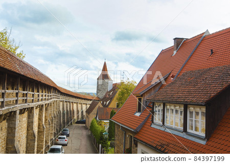 Deokoku, Bavaria, Rothenburg, fairy tale town, castle wall, castle wall, Germany, Bavaria, Rothenburg, fairy tale town, castle, city 84397199