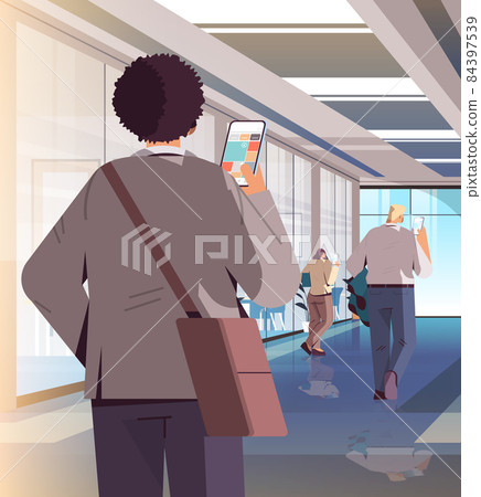 addicted businesspeople using digital gadgets business people active in social networks digital addiction concept addicted businesspeople using digital gadgets business people active in social networks digital addiction concept 84397539