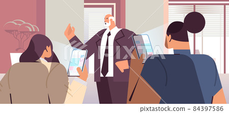 addicted businesspeople using digital gadgets business people active in social networks digital addiction concept addicted businesspeople using digital gadgets business people active in social networks digital addiction concept 84397586