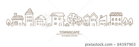 Townscape - Stock Illustration [84397903] - PIXTA